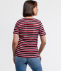 T-shirt z poziome paski TALIA 1312 RED