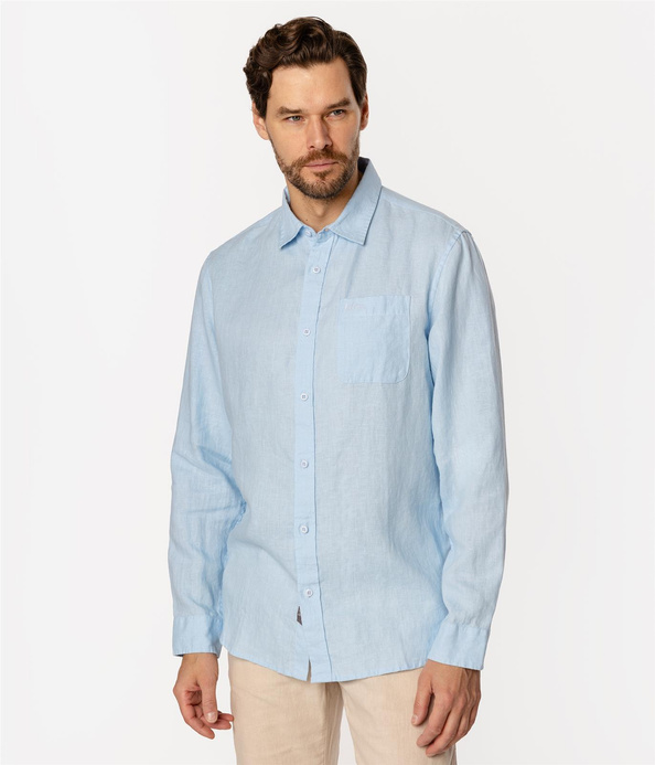 Lniana koszula męska regular z długim rękawem ROGER 2020 WINDSURFER