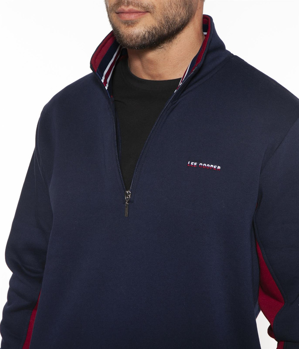 Bluza męska ze stójką i zapięciem pod szyją FERRO 9297 BLUE