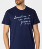 T-shirt męski z nadrukiem LONDON10 1016 MEDIEVAL BLUE