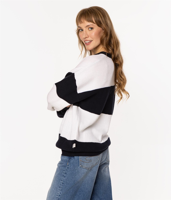 Sweter damski oversize PRAIA 5923 NAVY STRIPE