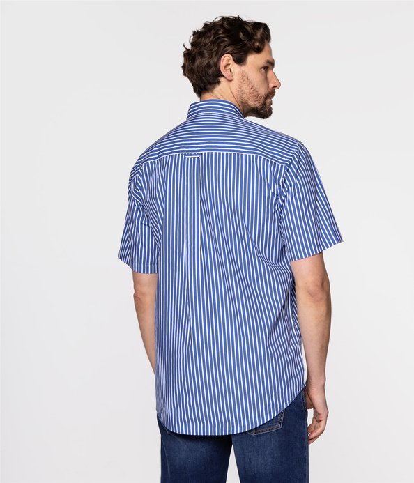 Koszula comfort z krótkim rękawem NEW TENBY2 LK42 BLUE INDIGO