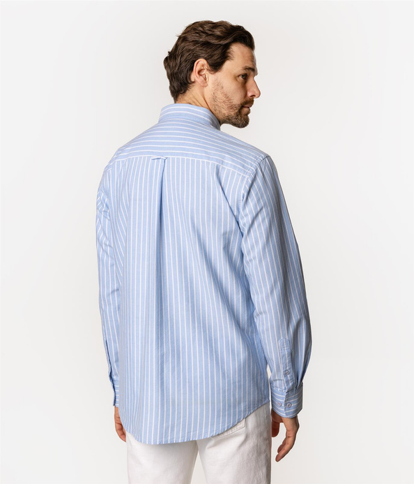 Koszula męska comfort z długim rękawem NEW TENBY PL39 BLUE