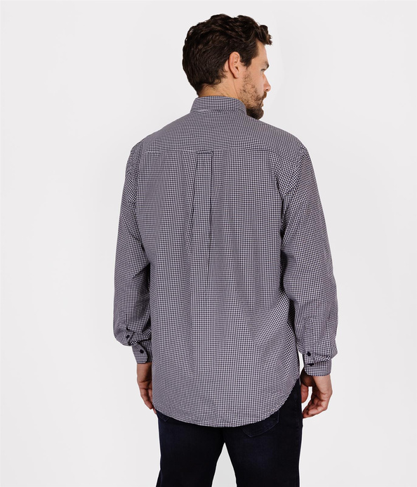 Koszula męska comfort w drobną kratę NEW TENBY KZ74 NAVY