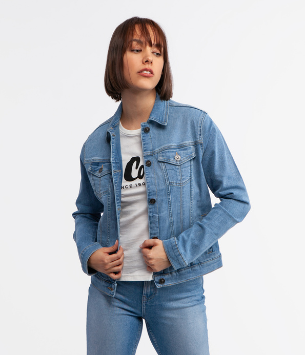 Jeansowa kurtka FABIA 1570 LIGHT BRUSHED