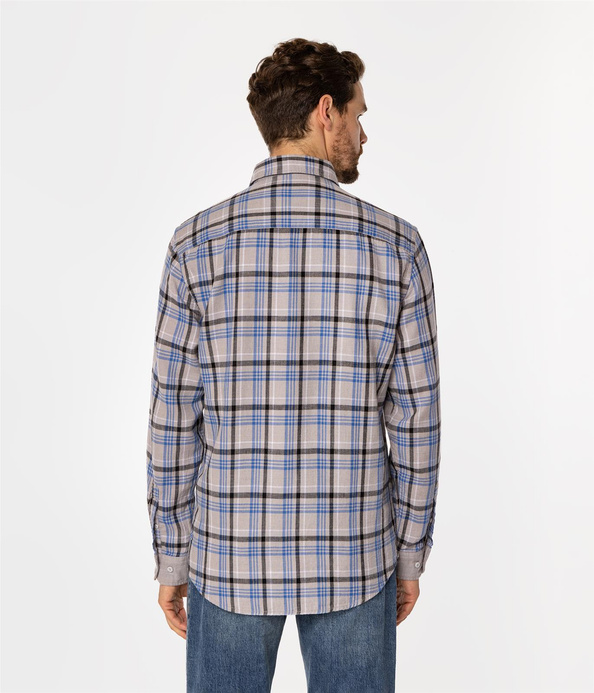 Koszula regular w kratę WAYNE 9310 GREY