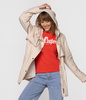 Przejściowa parka z kapturem VIOLA 6700 BEIGE