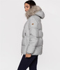Puchowa kurtka z futrzastym kapturem LILA 2125 GREY