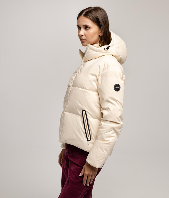 KURTKA puchowa z kapturem MOLLY 0101 EGRET