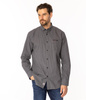 Koszula męska comfort w drobną kratkę NEW TENBY 36KZ GREY