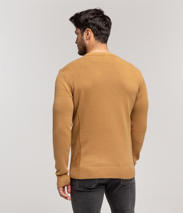 Sweter z bawełny organicznej BILL ORGANIC BROWN SUGAR