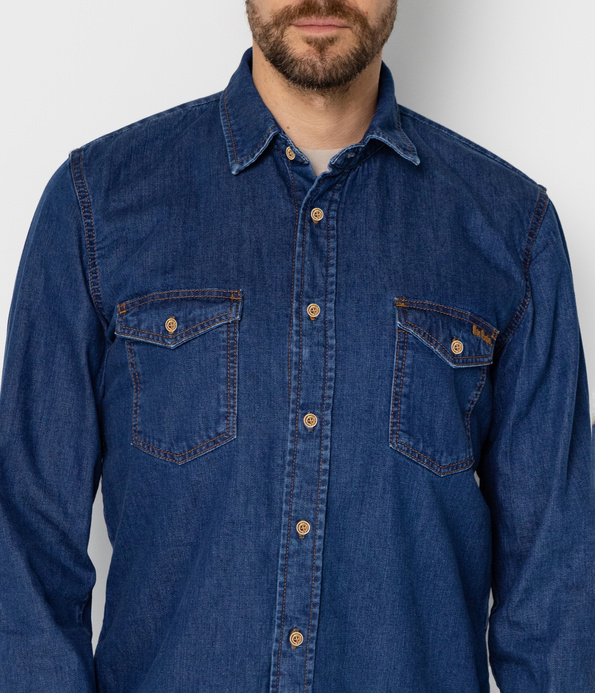 Jeansowa koszula męska JAY 2479 DARK USED