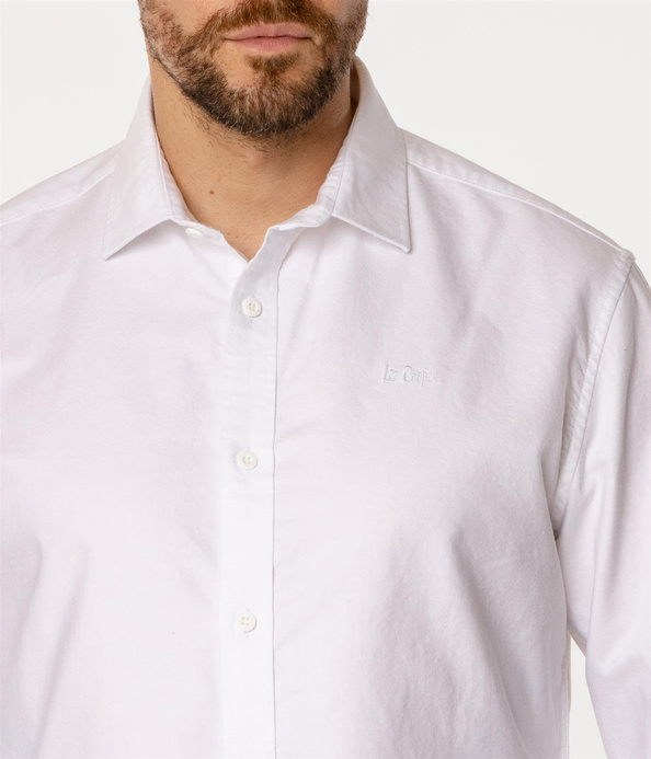 Koszula męska slim LIAM OXFORD WHITE