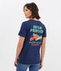 T-shirt unisex z dużym nadrukiem na plecach UNI FRESH 3933 MEDIEVAL BLUE