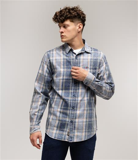 Koszula męska regular z długim rękawem WILL 2106 BLUE INDIGO