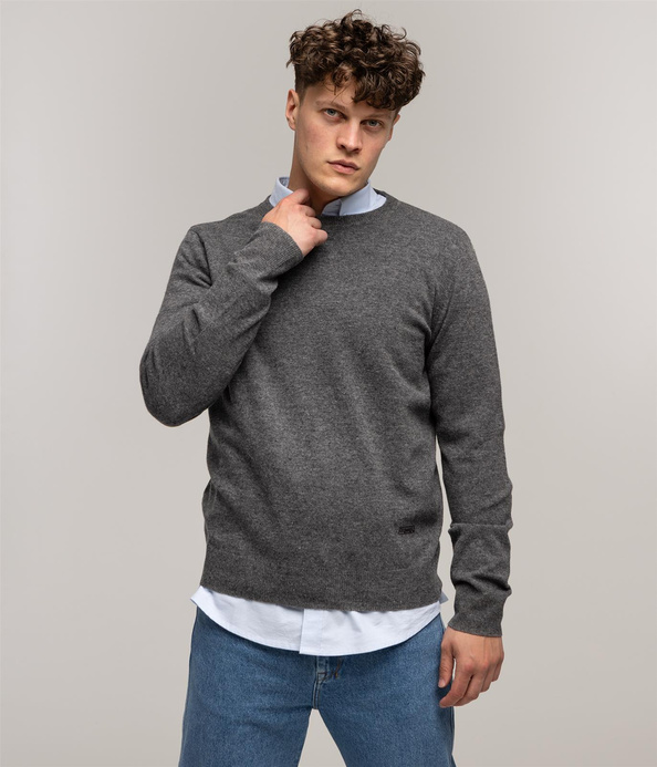 Sweter z jagnięcej wełny LONI MERA GREY