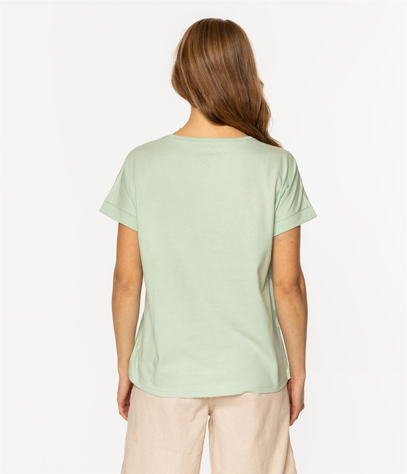 T-shirt damski z nadrukiem LEMON FRUIT 1145 CAMEO GREEN
