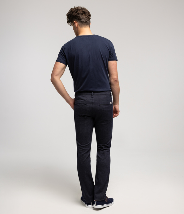 Spodnie męskie chino straight LUKAS 8013 NAVY