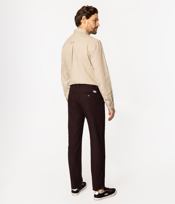 Niedenimowe lniane spodnie męskie GALATA 3600 BLACK