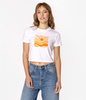 T-shirt damski z nadrukiem SUN 1160 WHITE ORANGE