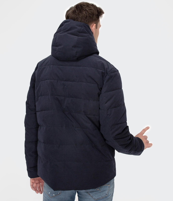 Pikowana kurtka z kapturem FRISS 5600 NAVY