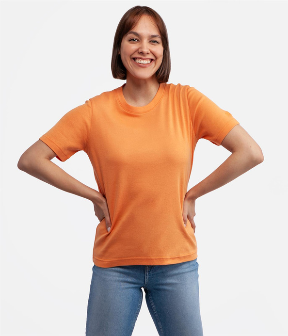 T-shirt z bawełną organiczną OLENA 4048 MUSKMELON