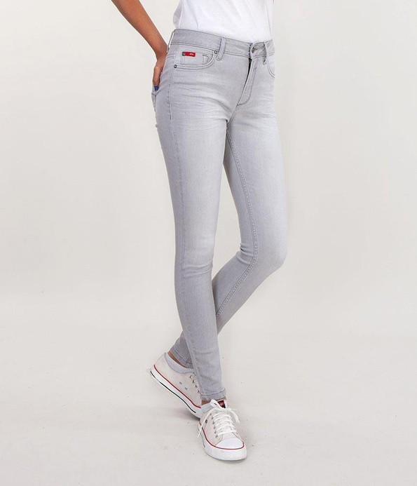 Jeansy damskie Skinny SCARLET 2096 LIGHT GREY