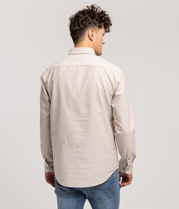 Koszula męska regular LARS OXFORD BEIGE