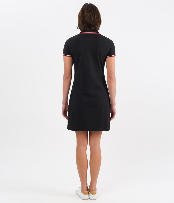 Sukienka z kołnierzykiem LAURA 9980 BLACK