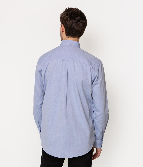 Koszula męska comfort z długim rękawem NEW TENBY ML66 BLUE