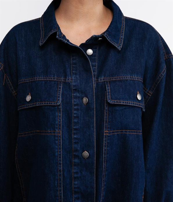 Koszulowa kurtka jeansowa LIZA 0004 STONE