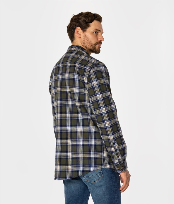 Koszula regular w kratę WESLEY 9334 SPHAGNUM