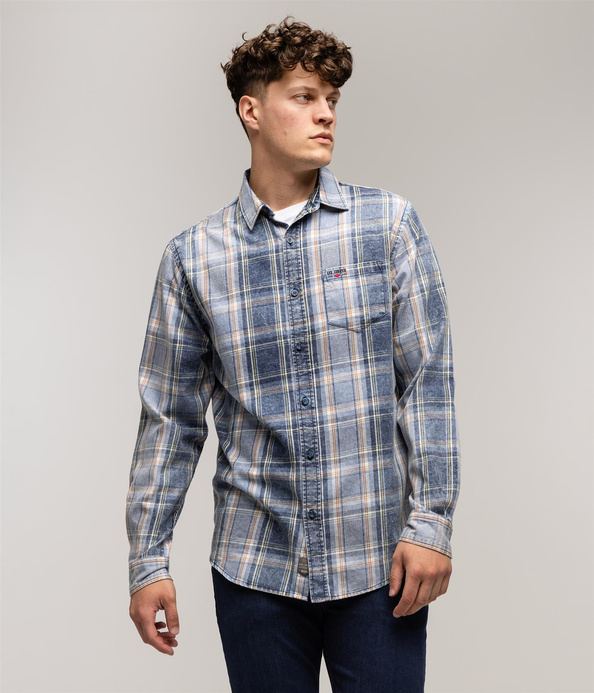 Koszula męska regular z długim rękawem WILL 2106 BLUE INDIGO