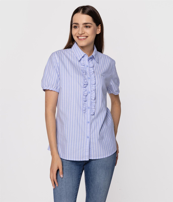 Koszula damska regular w paski VINDY 9272 BLUE