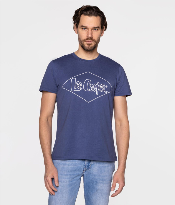 T-shirt z nadrukiem HERO1 2401 BLUE INDIGO