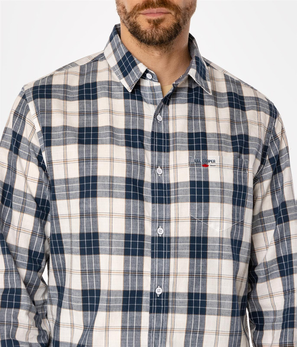 Koszula regular w kratę WILL 9336 INDIAN TEAL