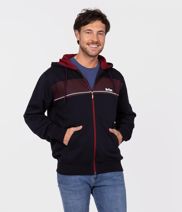 Rozpinana bluza męska z kapturem ARIEL 3120 NAVY BLAZER