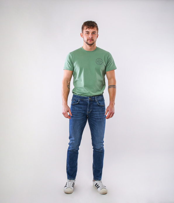 Jeansy męskie comfort slim DENZEL 2622 DARK USED