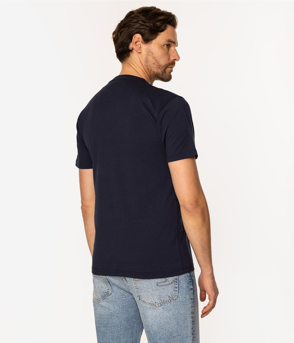 T-shirt męski z logo HIT3 1160 NAVY BLAZER