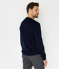 Sweter męski regular z wełną merino LOKI MERA NAVY