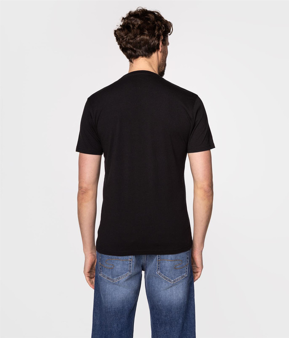T-shirt slim LOGO DRAW 1010 BLACK