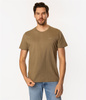 T-shirt męski z lnem OSLO 8515 COVERT GREEN