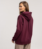 Rozpinana bluza oversize z kapturem LIDIA 5657 WINE