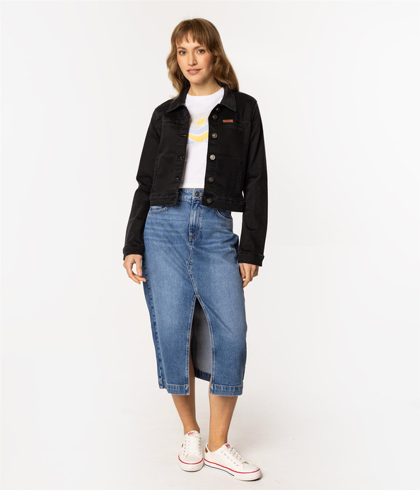 Kurtka jeansowa damska NIDA 5300 BLACK