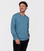 Sweter męski z bawełny organicznej ADAM ORGANIC STORM BLUE