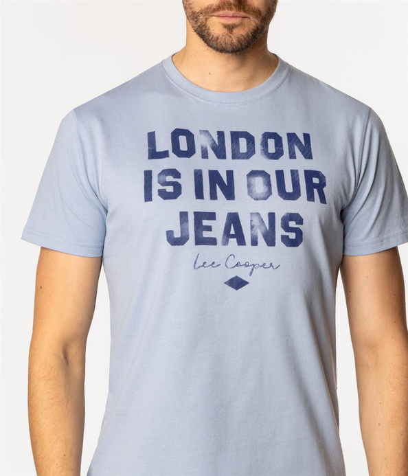 T-shirt męski z nadrukiem SLOG3 1160 SOFT CHAMBRAY