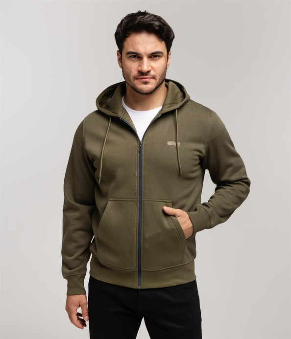 Bluza rozpinana z kapturem HUGH 5152 KHAKI