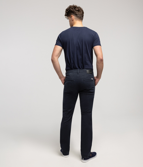 Spodnie męskie chino straight LUKAS 2025 NAVY