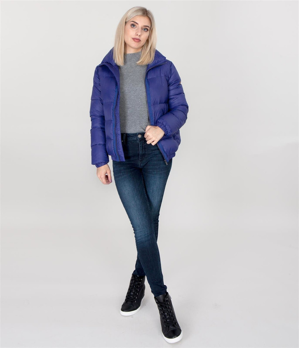 Puchowa kurtka z wysoką stójką GIA 1920 BLUE