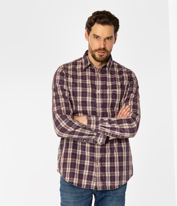 Koszula regular w kratę WILL 9305 VIOLET INDIGO